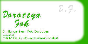 dorottya fok business card